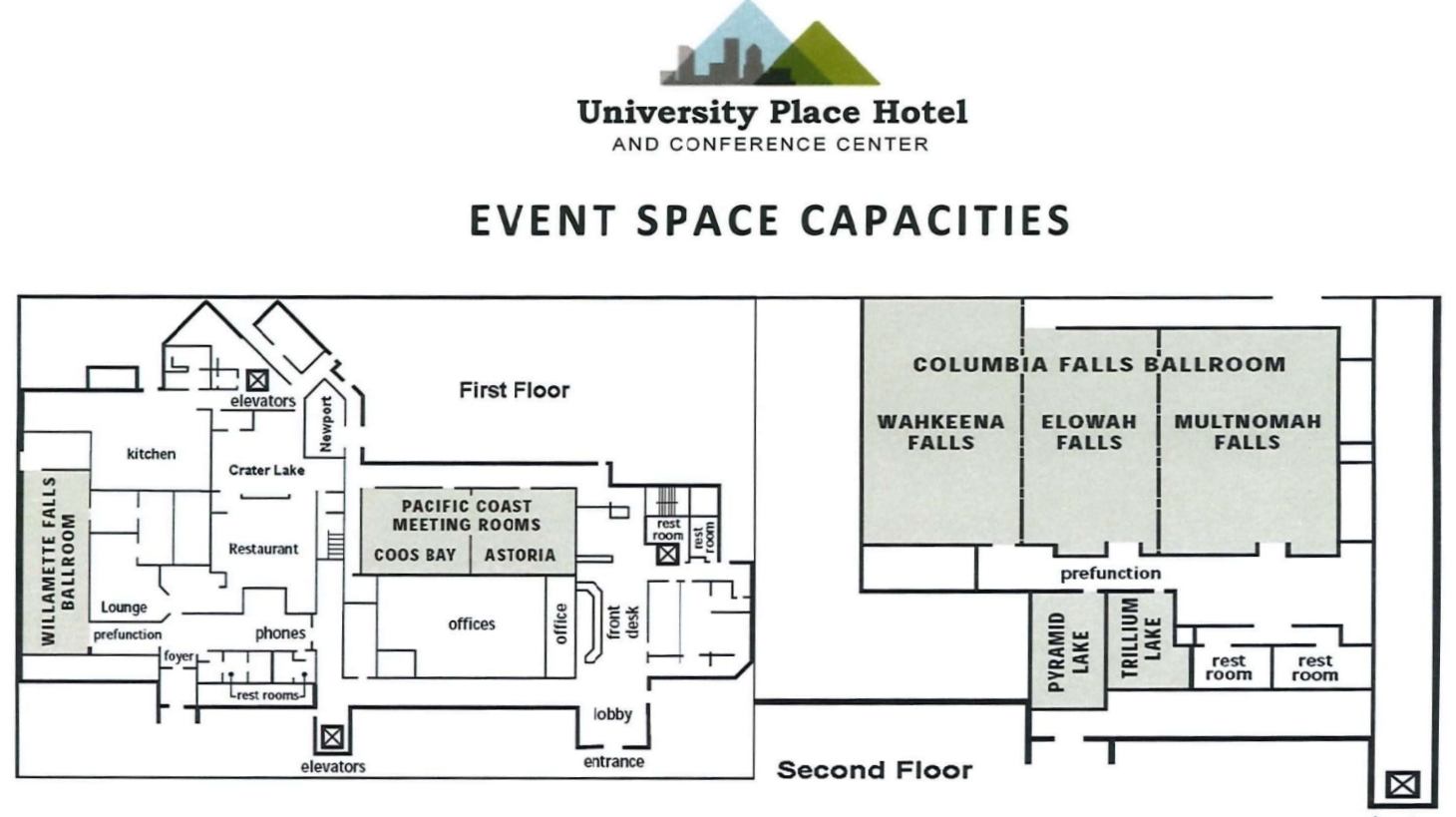 Conference room map for University Place